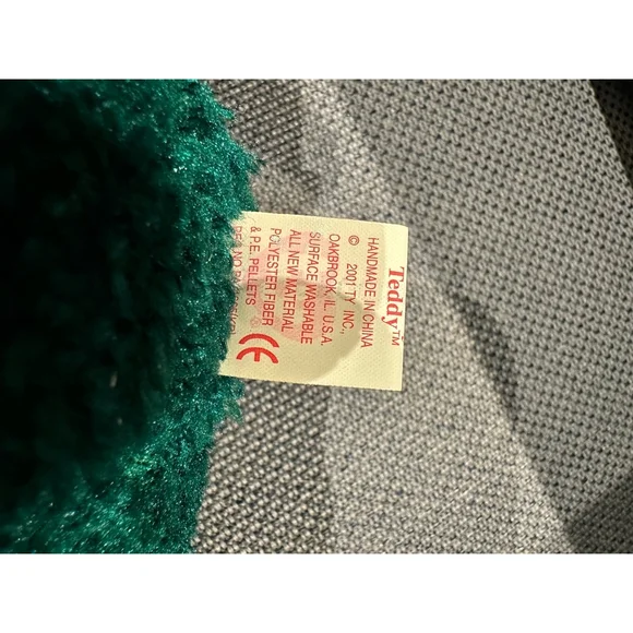 Ty Beanie Baby 2001 Holiday Teddy Green Plush Toy NEW NWT - Picture 9 of 13